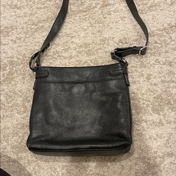 BRIGHTON PRETTY TOUGH BLACK STUDDED ROYCE SUPER ORGANIZERCROSSBODY HANDBAG